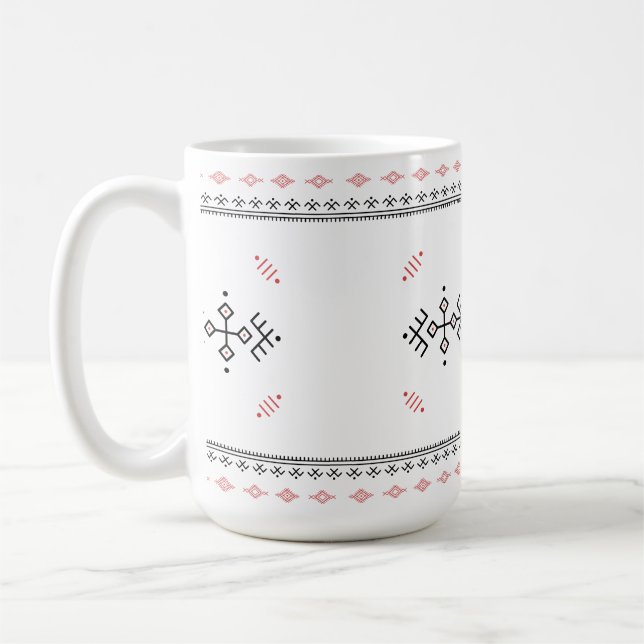 Taza De Café Amazigh Pattern Berber Art (Izquierda)