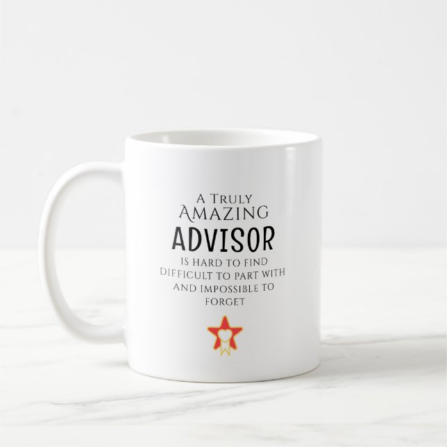 Taza De Café Amazing Advisor Hard To Find Personalized Gift (Izquierda)