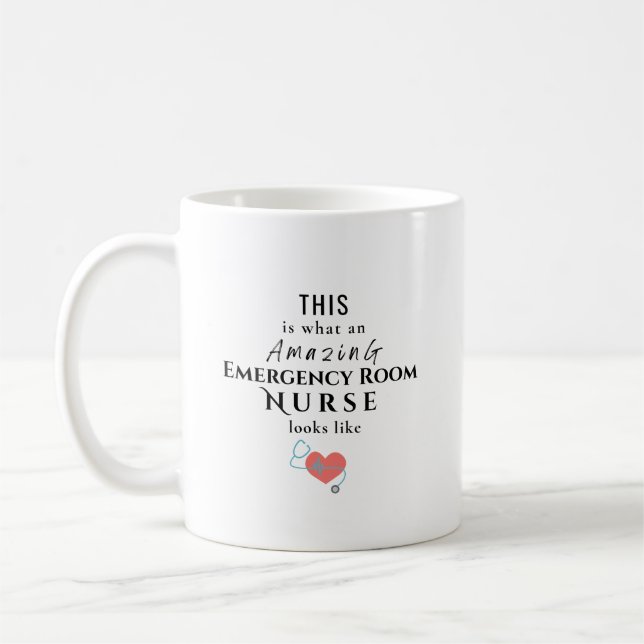 Taza De Café Amazing Emergency Room Nurse Personalized (Izquierda)