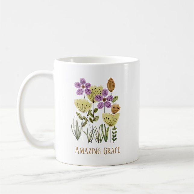 Taza De Café Amazing Grace Wildflowers (Izquierda)