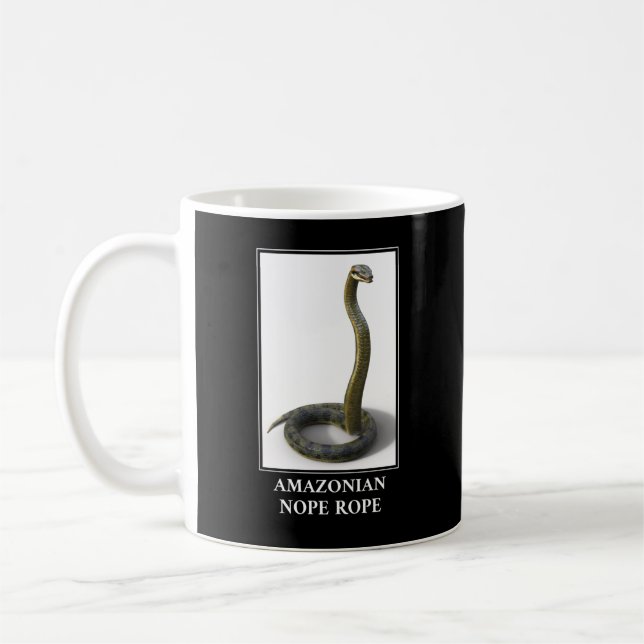 Taza De Café Amazonia Nope Rope - Peligro de serpiente Anaconda (Izquierda)