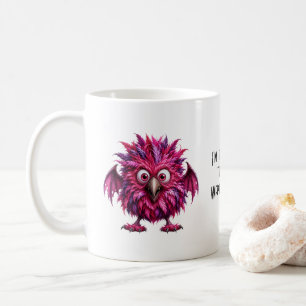 Taza De Café Ámbar - Menaza emplumada de ojos grandes