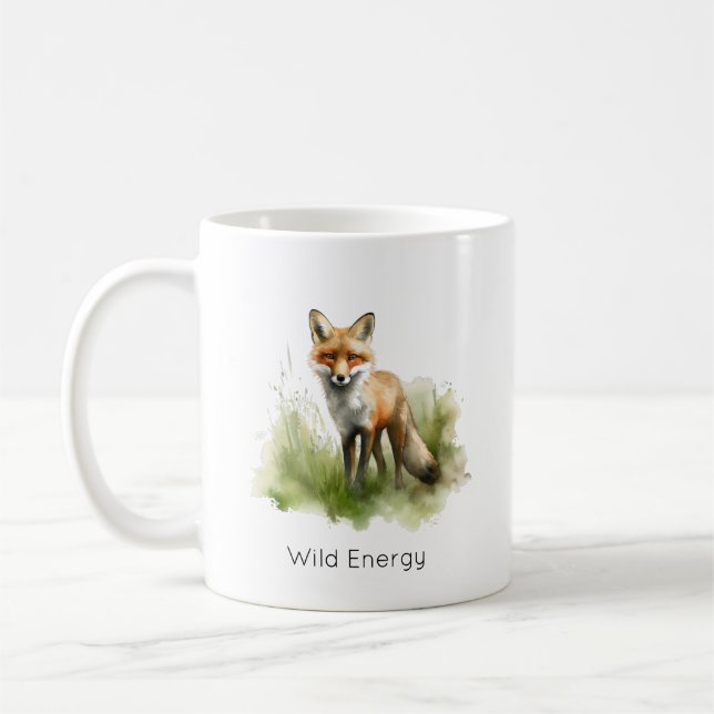 Taza De Café Amber Gaze: personalizado de Meadow Fox (Izquierda)