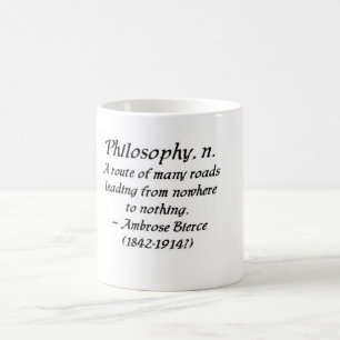 Taza De Café Ambrose Bierce sobre filosofía