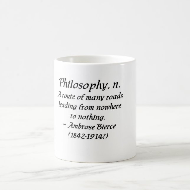 Taza De Café Ambrose Bierce sobre filosofía (Centro)