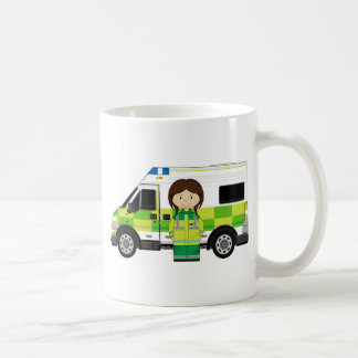 Taza De Café Ambulancia del dibujo animado y EMT