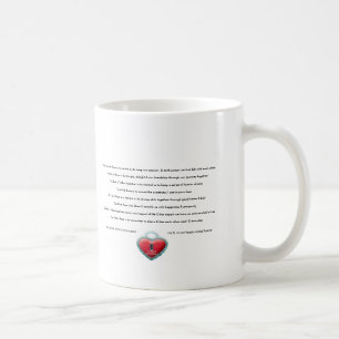Taza de café - ame los rosas y el poema de