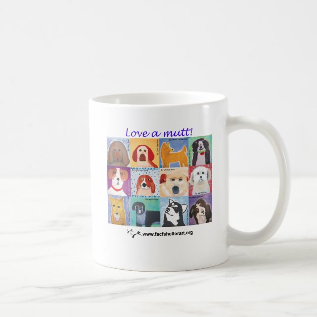 Taza De Café ¡Ame un mutt! (Derecha)