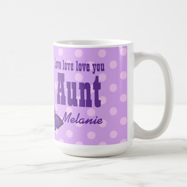 Taza De Café Ámele TÍA mariposa púrpura V01H (Derecha)