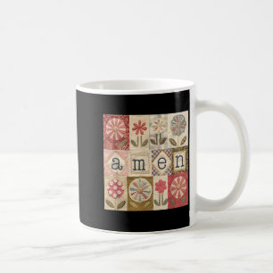 Taza De Café Amén parches flor feliz Pascua Jesús cristiano