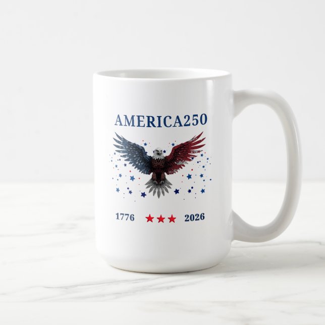 Taza De Café AMERICA250 Independence Day 1776 - 2026 (Derecha)