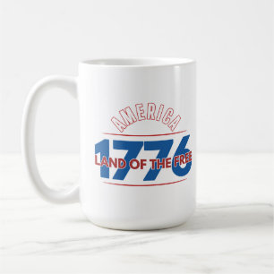 TAZA DE CAFÉ AMÉRICA 1776 TIERRA DE LIBRES