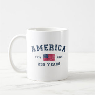 Taza De Café América 250 Años Estados Unidos Bandera USA 4 de J