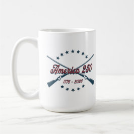 Taza De Café America 250 Crossed Rifles Patriotic 1776-2026