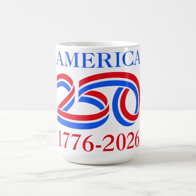 Taza De Café America 250th Anniversary 1776-2026 Patriotic  (Centro)