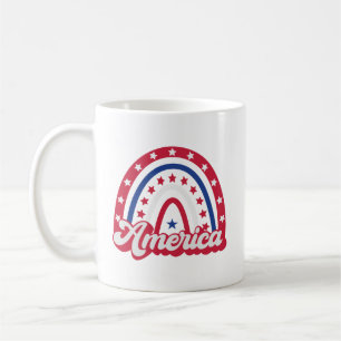 Taza De Café America Boho Rainbow 4 de julio de 1776