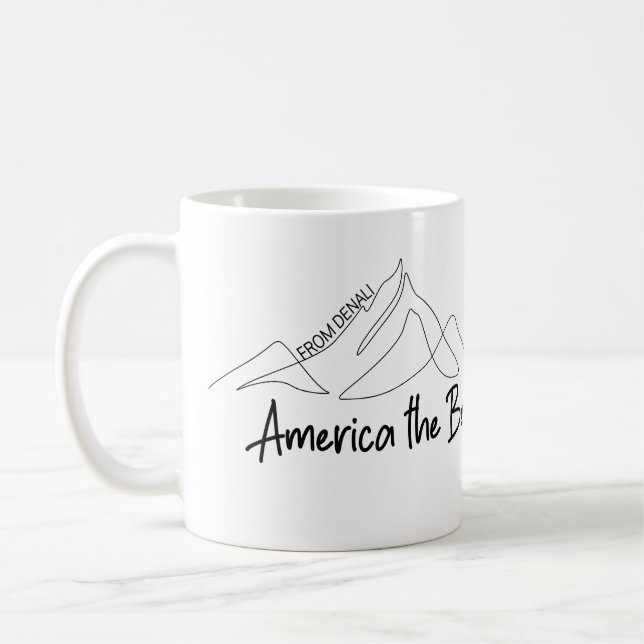Taza De Café América: el hermoso Golfo Denali de México Mug (Izquierda)