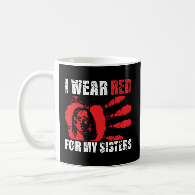 Taza De Café América Nativa Mmiw Conciencia Que Llevo Rojo Para (Izquierda)