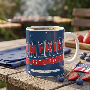 Taza De Café América Patriótica 1776 Café 4 de Julio