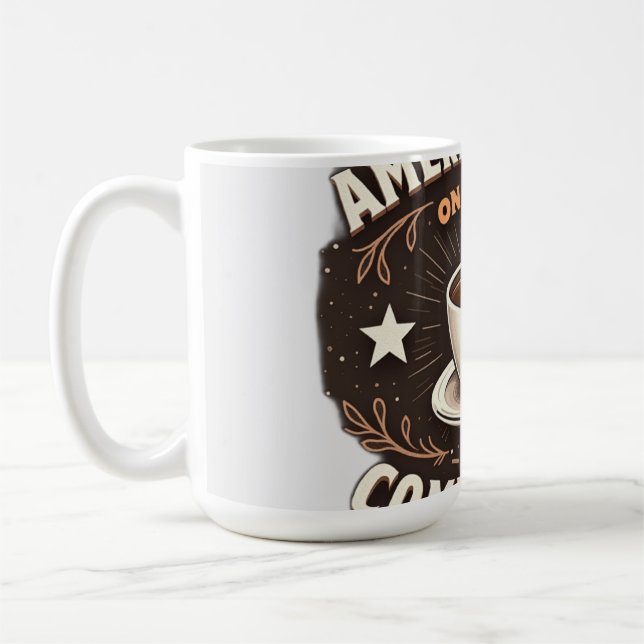 Taza De Café America Runs on Coffee and Complaints (Izquierda)