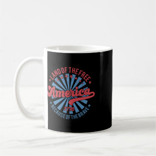 Taza De Café América Tierra De Los Libres Por Los Valientes 4