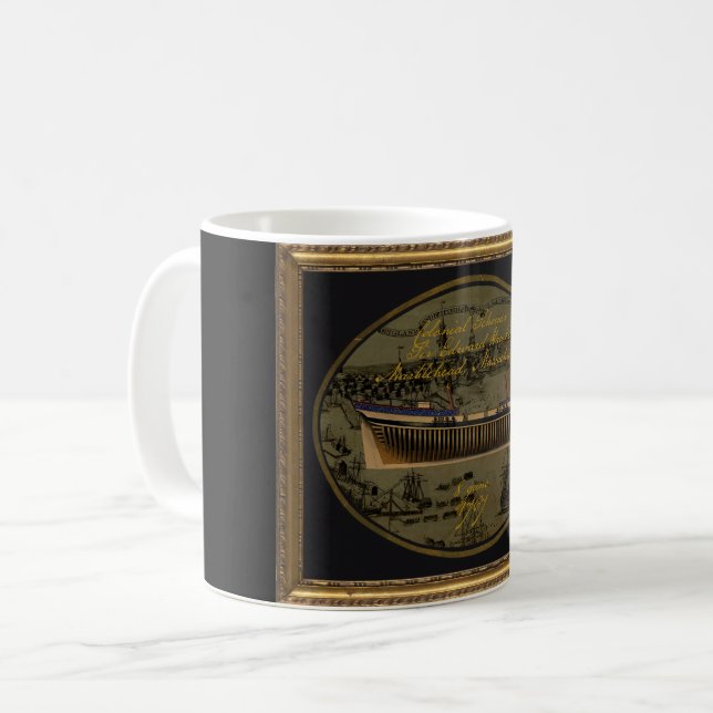 Taza De Café American Colonial Schooner Sir Edward Hawke (Anverso izquierdo)
