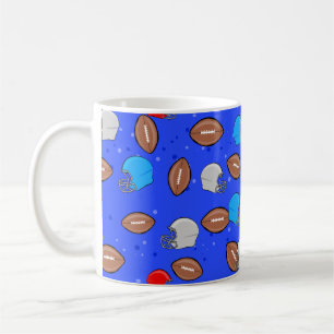 Taza De Café American Football - Helmet & Ball Seamless Pattern