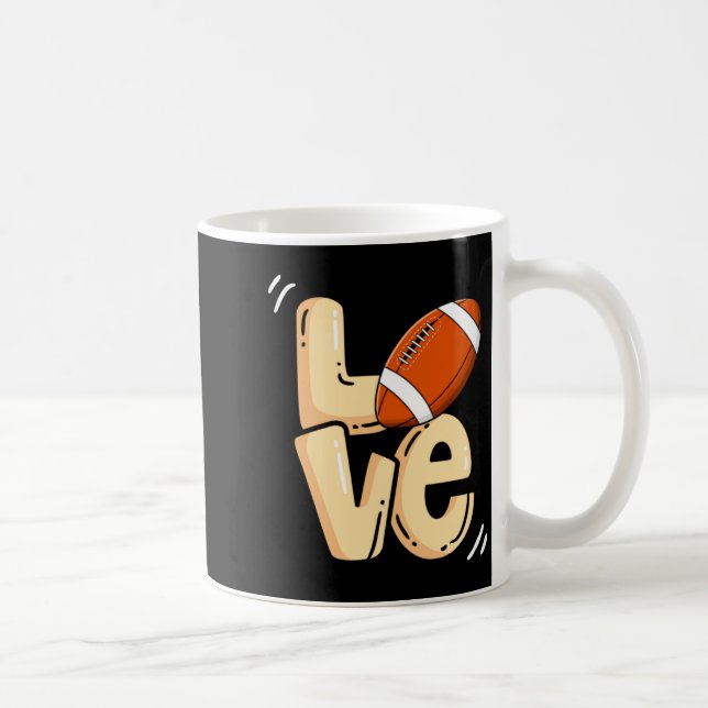 Taza De Café American Football Love Valentines Rugby Srts Pl _1 (Derecha)