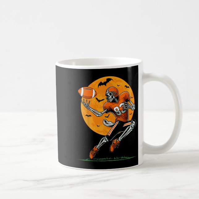 Taza De Café American Football Skeleton Boys Halloween Football (Derecha)