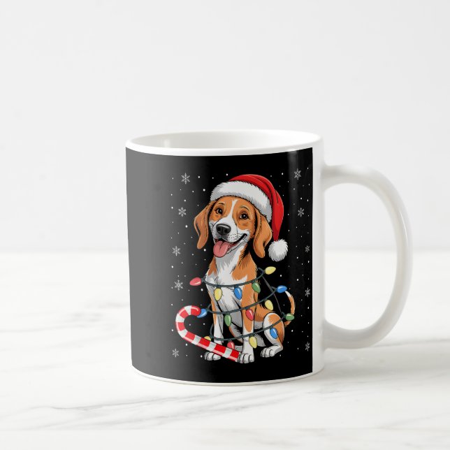 Taza De Café American Foxhound Dog Ugly Christmas Candy Cane Tr (Derecha)