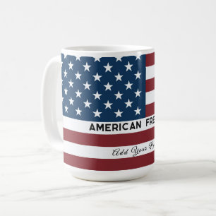 Taza De Café American Freedom Personalized Name