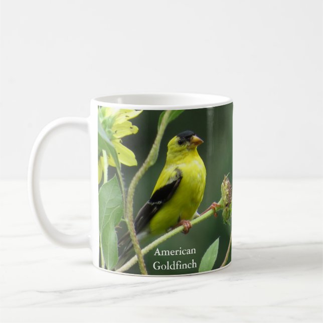 Taza De Café American Goldfinch Mug by Birding Collectibles (Izquierda)