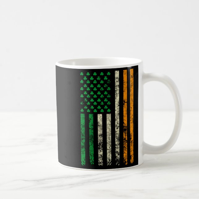 Taza De Café American Ireland Flag Shamrock Irish Patricks Day  (Derecha)