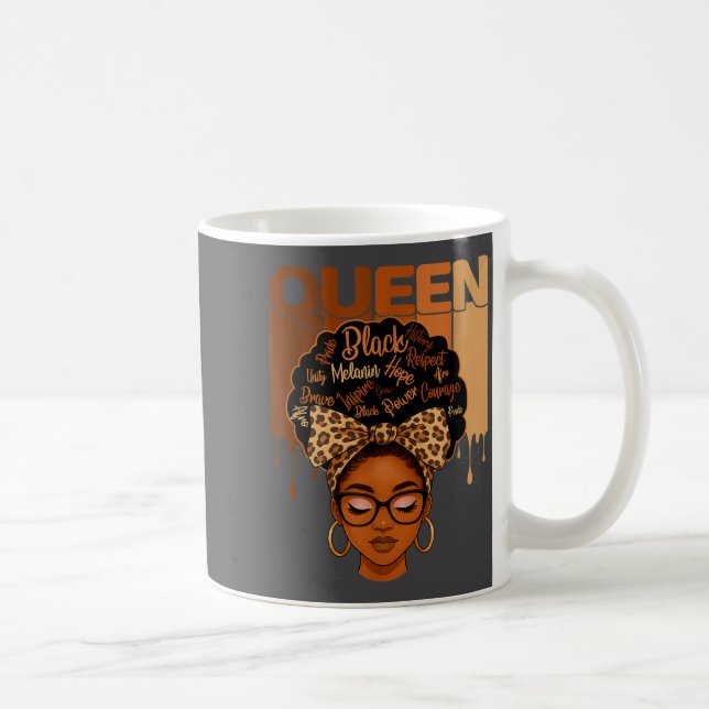 Taza De Café American Melanin History Queen Black African Fun (Derecha)