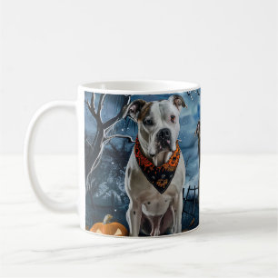 Taza De Café American Staffordshire Halloween Spooky