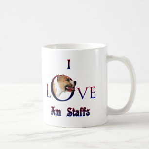 Taza De Café American Staffordshire Terrier I Love