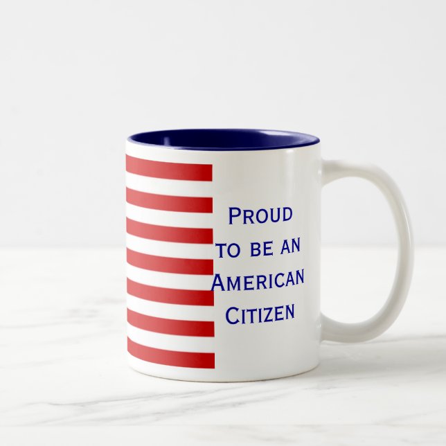 Taza de café americana del tono de la bandera dos (Derecha)