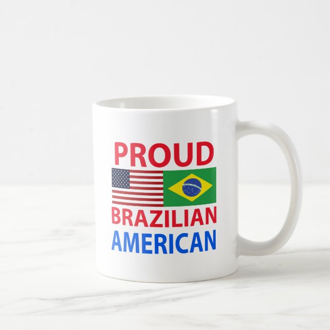 Taza De Café Americano brasileño orgulloso (Derecha)