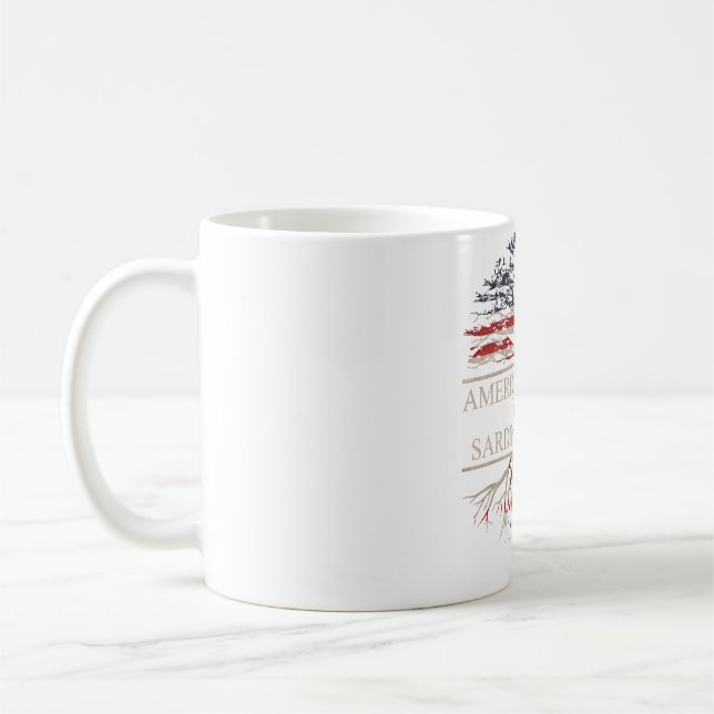 Taza De Café Americano crecido con raíces sardas (Izquierda)