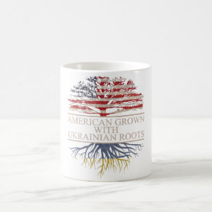 Taza De Café Americano crecido con raíces ucranianas