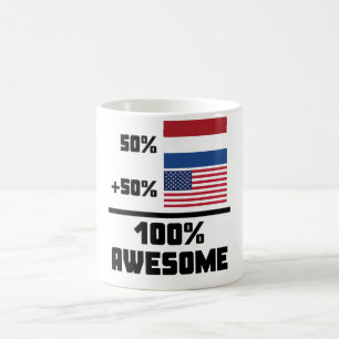 Taza De Café Americano del holandés el 50% del 50% el 100%