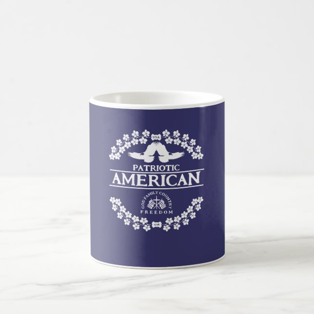 TAZA DE CAFÉ AMERICANO | EE.UU. 1776 | LIBERTAD DE PAÍS DE DIOS (Centro)