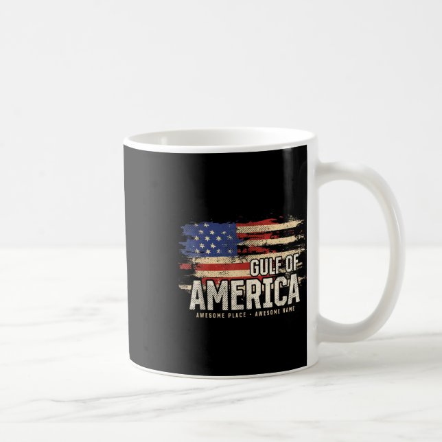 Taza De Café Americano Golfo De Eeuu Grunge Patriótico (Derecha)