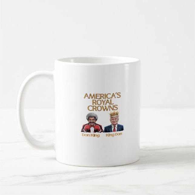 Taza De Café America's Crowns And Don Graphic (Izquierda)