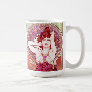 Taza de café Amethyst de Alfonso Mucha