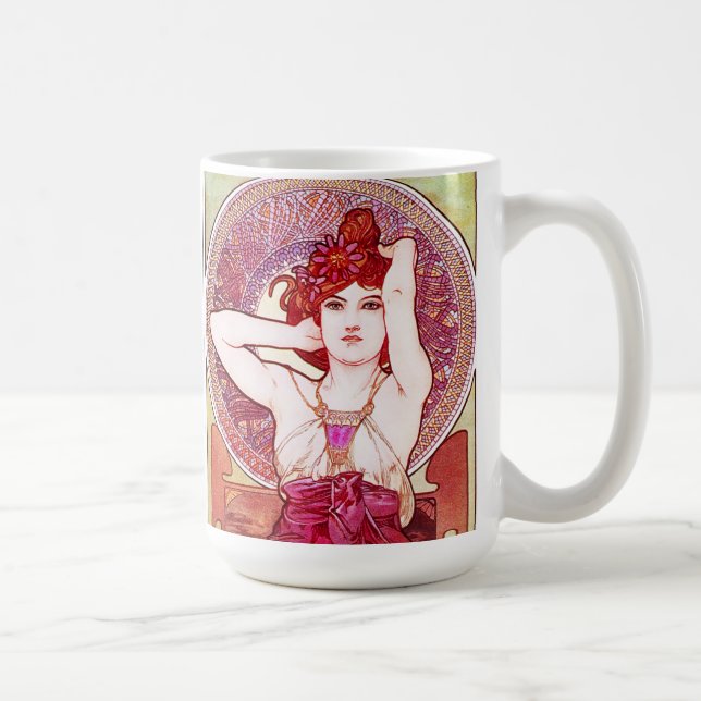 Taza de café Amethyst de Alfonso Mucha (Derecha)
