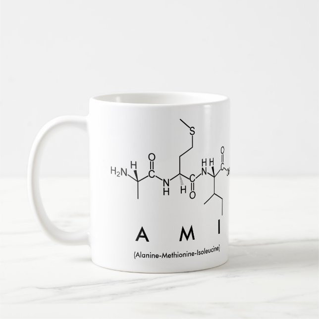 Taza De Café Ami peptide nombre mug (Izquierda)