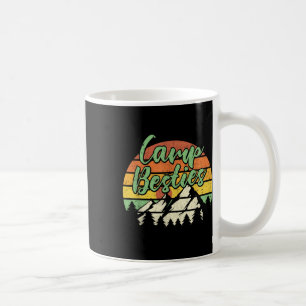 Taza De Café Amigas del campamento al aire libre puesta de sol