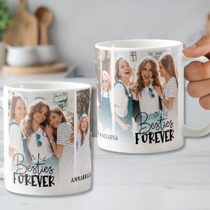 Taza De Café Amigas para Siempre 3 Fotos Mejor Amiga