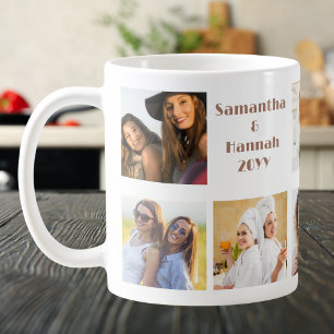 Taza De Café Amigas para Siempre, BFF 8 Foto Personalizada & Co